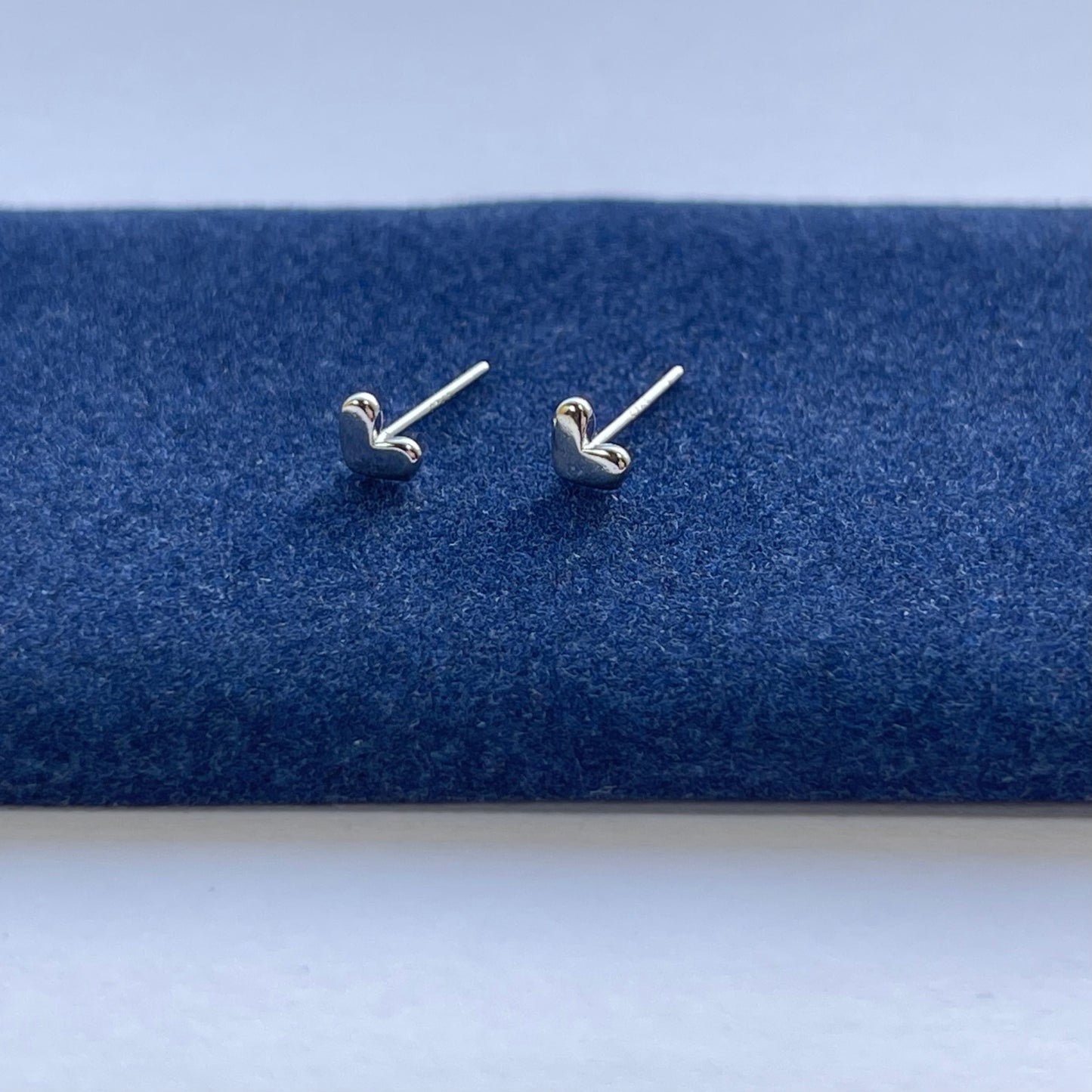 Sterling Silver Heart Stud Earrings