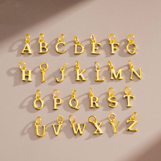 14ct Gold A-Z Initial Letter Charm Pendant