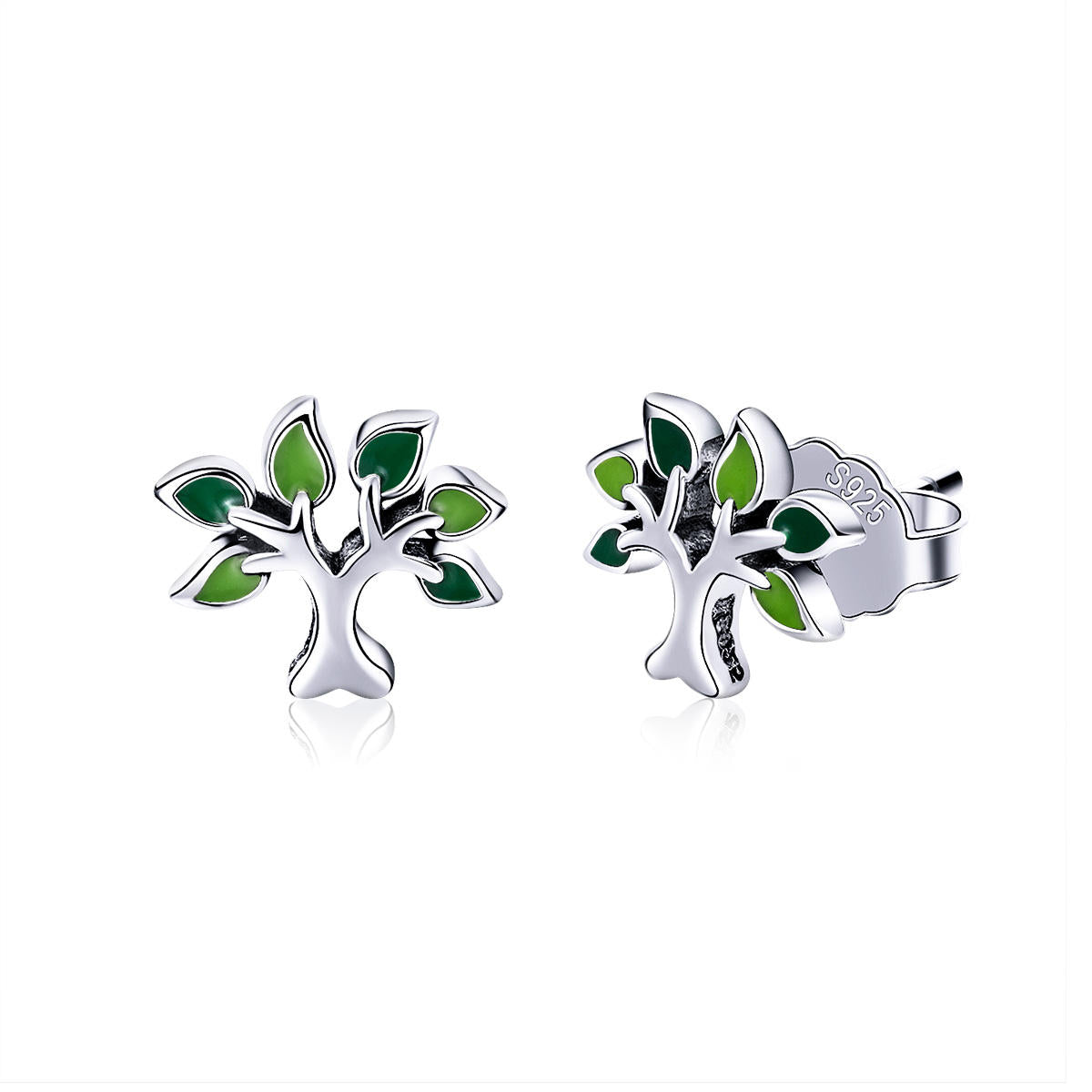 925 Sterling Silver Tree of Life Stud Earrings