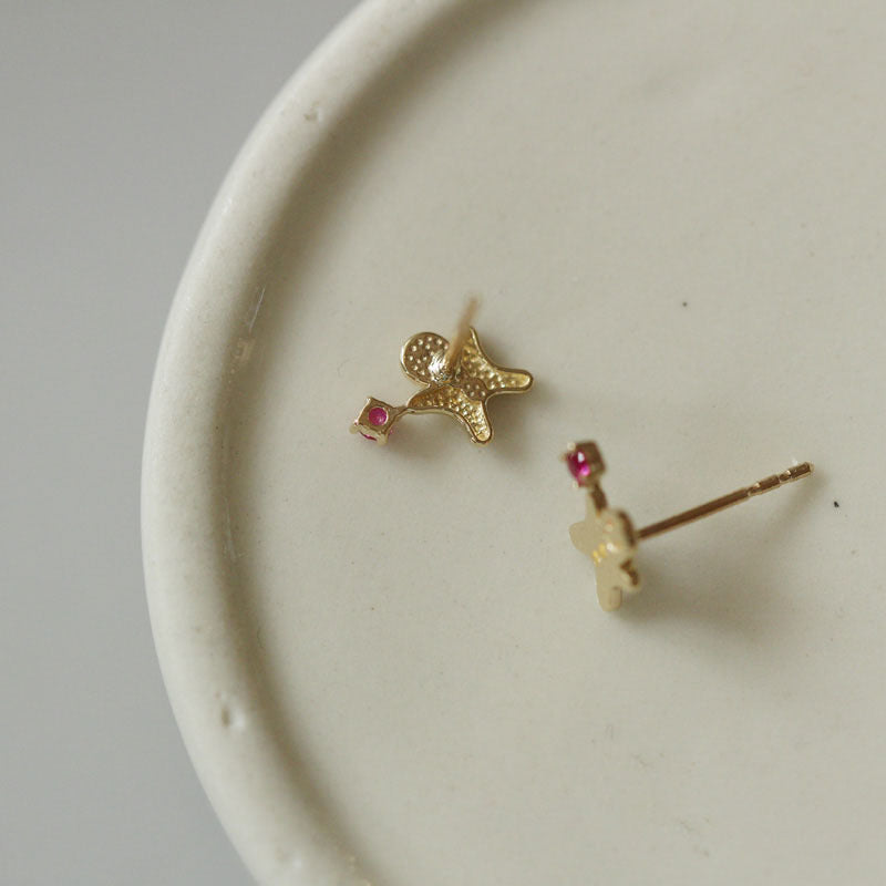 14ct Gold Gingerbread Man Earrings