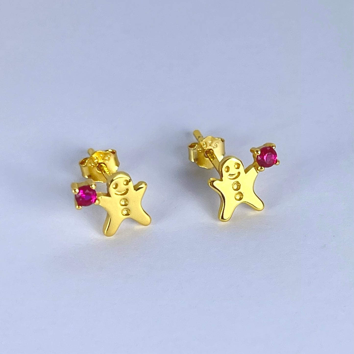 14ct Gold Gingerbread Man Earrings