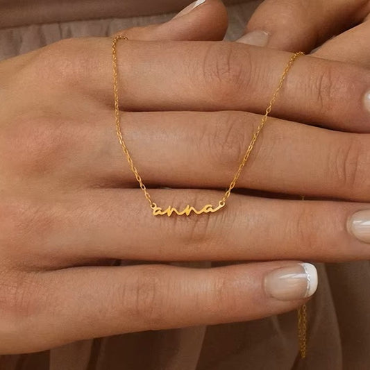 14ct Gold & Silver Custom Name Necklace