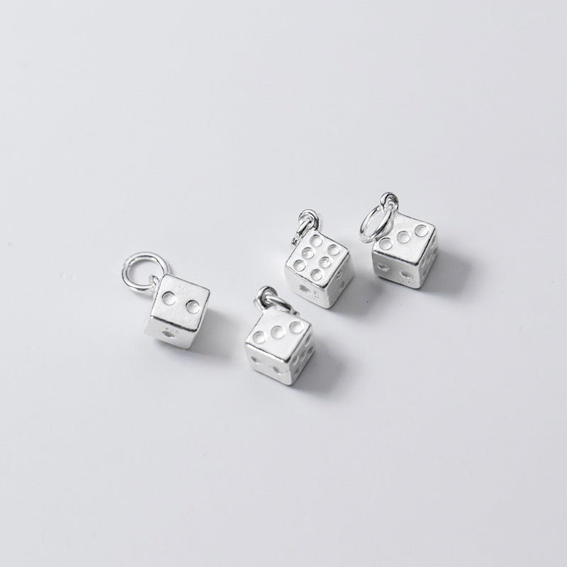Sterling Silver Dice Charm Pendant