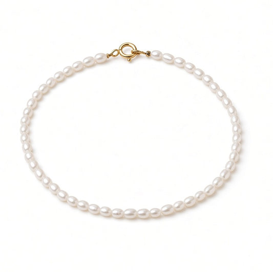 Natural Freshwater Rice Pearl Bracelet