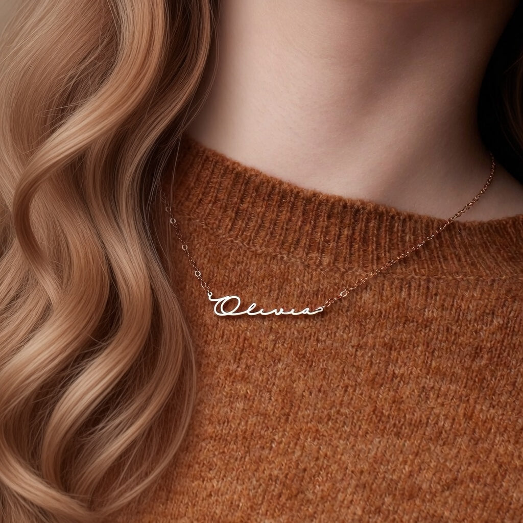 14ct Gold & Silver Custom Name Necklace